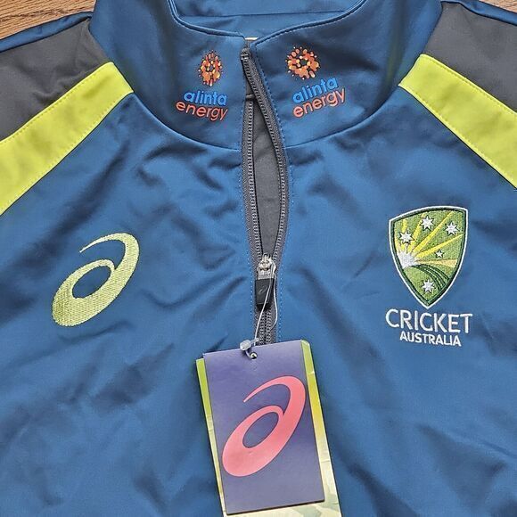 Asics M Men's Training Vest Cricket Australia NWT Sports Legion Blue‎ Training - Picture 2 of 9